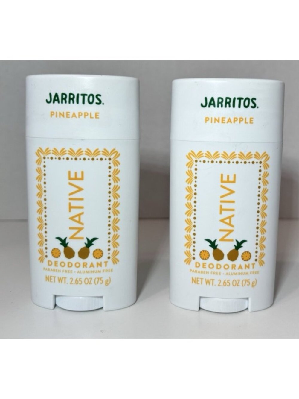 Native Deodorant Jarritos Pineapple 2.65 Oz Limited Edition Lot Of 2